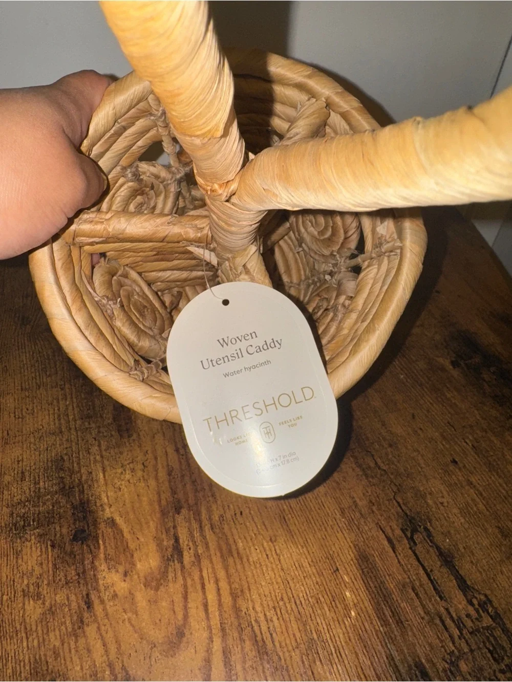 Threshold woven utensil caddy Basket